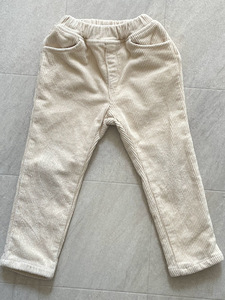 # Korea child clothes #plasticCandy# corduroy pants / bottoms # white # Kids 7/110 rom and rear (before and after) *# man woman *