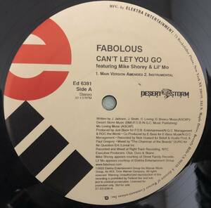 US PROMO ONLY / FABOLOUS / CAN'T LET YOU GO FEAT MIKE SHOREY & LIL MO / DAMN / 2003 HIPHOP