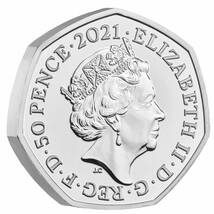 2021 イギリス くまのプーさん ティガー 50ペンス 白銅貨_画像2