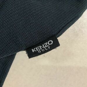 雰囲気抜群 KENZO GOLF ケンゾーゴルフ 刺繍ロゴ 長袖 ポロシャツ メンズ 3 L ブラック golfの画像6