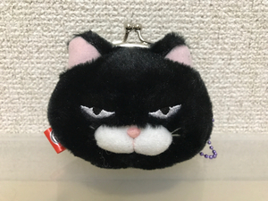 【即決・送料無料】 黒ネコ　プチがま口　財布