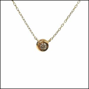  Star Jewelry K10 one bead diamond necklace [36I2205K]
