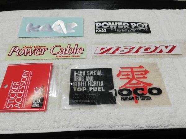 未使用 正規品★ VISION TOP FUEL 零1000 KAAZ NGK ステッカー デカール ５点セット ★検） DC2 EK9 EG6 AP1 DC5 EP3 無限 JDM USDM VTEC 