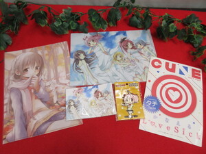 (クリH8879)蒼樹うめ展 まとめて5点 クリアファイル/ストラップ/ポストカードセット 他 グッズ 青樹うめ イラスト 個展 アニメ