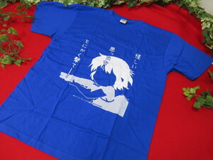 (6Y7162)Tシャツ みりたり! Lサイズ ブルー系 まもウィリアムズ クラコウジア公国軍極東部隊 2015 アニメ まんが グッズ
