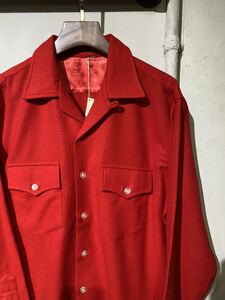 【即決】60s ヴィンテージ ウールボックスシャツ box shirt 赤 レッド 美品 60年代 ビンテージ
