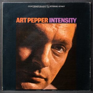 【米オリジナル】ART PEPPER 美品 両溝 INTENSITY アートペッパー CONTEMPORARY 名盤 DOLO COKER / JIMMY BOND / FRANK BUTLER