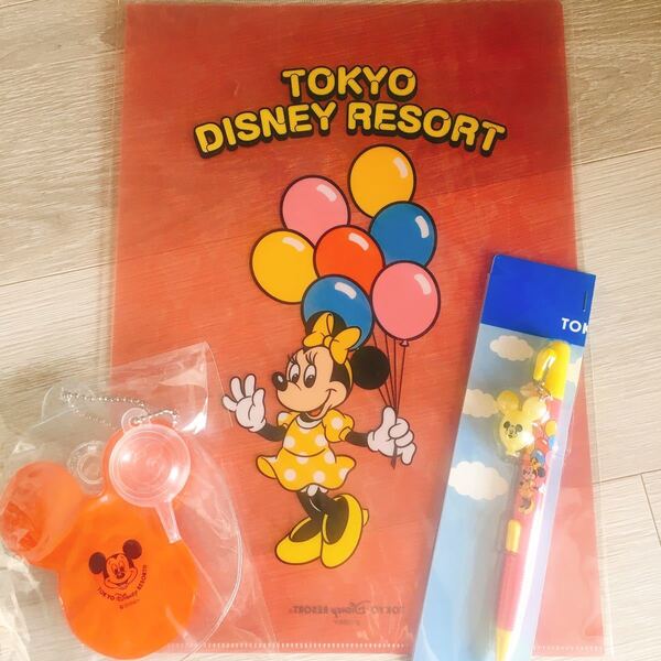 ディズニー バルーン ボールペン カプセルトイ クリアファイル