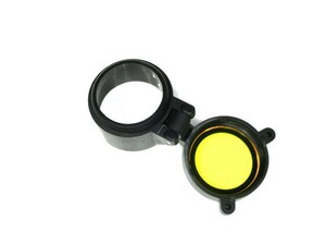 透明黄色クリアイエロー型フリップオープンスコープカバー バトラーキャップ41mm新品　スコープ レンズ 保護 ドットサイト　カバー 