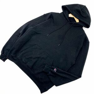 チャンピオン ★ CHAMPION ECO 裏起毛◎ スウェット パーカー ブラック L 定番 ブラック アメカジ ストリート スポーツ 古着MIX■DD140