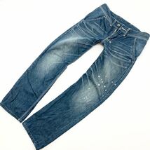 リーバイス LEVIS 希少 珍品 XR504-0001 やや細身 キレイなシルエット ブルージーンズ ジーパン W30-L32 オシャレなペンキ跡■Ja2705_画像1