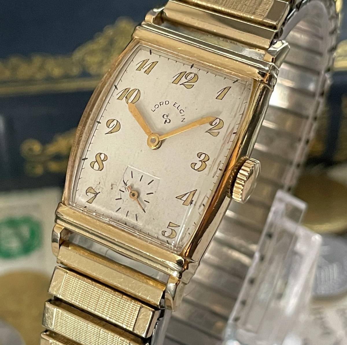 国内OH◎美品 ロードエルジン 14金張 手巻アンティーク スモセコ 国内OH◎美品 ロードエルジン 14金張 手巻アンティーク スモセコ