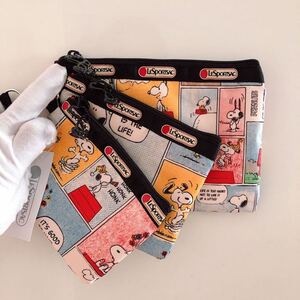 @新品@レスポートサック&スヌーピーロ コラボ ポーチ3点セット
