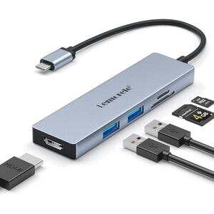 USB C ハブ Lemorele USB-C 5in1 HUBマルチ変換アダプター ドッキングステーション4K UHD HDMI