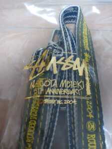 2004年STUSSY名古屋名駅チャプト5周年記念ノベルティーウォーレットチェーン非売品未使用ヒッコリー柄