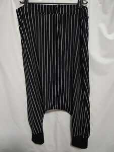 GOLD JAPAN stripe sarouel pants 4L-5L size black 