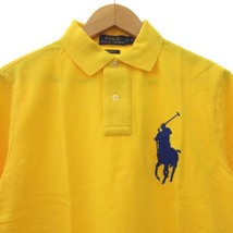 未使用品 ポロ ラルフローレン POLO RALPH LAUREN タグ付き ポロシャツ 半袖 ビッグポニー 刺繍 黄色 S FK メンズ_画像3