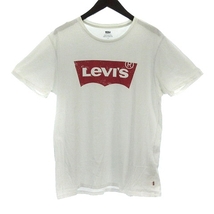 リーバイス Levi's Tシャツ カットソー バットウィング ロゴ 半袖 コットン 白 ホワイト L/G ■SM メンズ_画像1