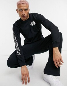 ■海外限定モデル■激レア■ザノースフェイス 座標 ロンT 黒 ブラック S