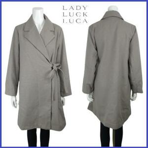 【未使用】タグ付き 19AW ルカ LADY LUCK LUCA チェスターコート アシンメトリー ジャケット ブルゾン アウター グレージュ系