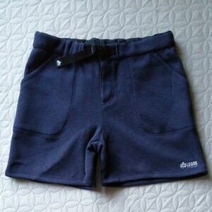 未使用タグ付★LOGOS ロゴス ニットフリース ショートパンツ トレッキング 登山 キャンプ アウトドア 裏起毛 LL 濃紺