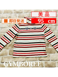 U_Top-217【美品】Gymboree/トップス/95cm/US3/ハイネック/ボーダー柄/子供服/女の子/ジンボリー/インポート/クリーニング済み/送料無料