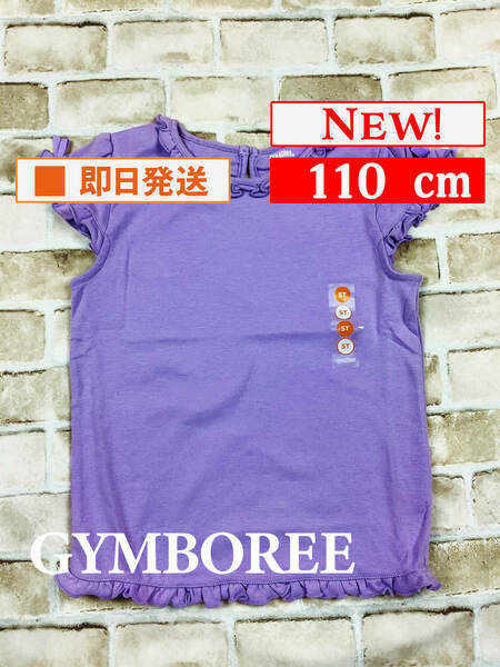 Top-306【新品】Gymboree/Ｔシャツ/110cm/US5T/ラベンダー/半袖/綿100%/子供服/女の子/ジンボリー/インポート/送料無料