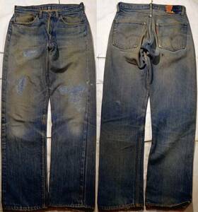 t875/LEVIS501 66前期ヴィンテージ ゴールデンサイズ イエローステッチ！