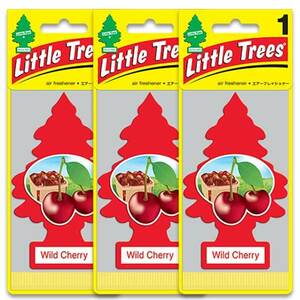 送料無料！Little Tree リトルツリー「ワイルドチェリー 3枚セット」エアフレッシュナー消臭 芳香剤 インテリア アメリカン雑貨 車