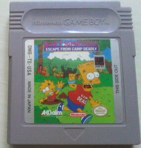 【送料込・追跡番号有】　Bart Simpson's Escape from Camp Deadly　バートのサバイバルキャンプ　北米版　国内本体動作可　ゲームボーイ