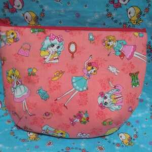 53B-12...... retro girl fastener pouch candy Showa Retro girl 