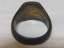 14号 6.92グラム 三味形 印台 指輪 銅真鍮系の金属 レトロ ヴィンテージ アンティーク リング ★ｔ22_画像4