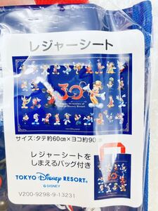 限定販売 ディズニーランド TDL 30周年 新品 未使用 未開封 レジャーシート + 収納バッグ 付 歴代 記念周年デザイン アート ミッキー