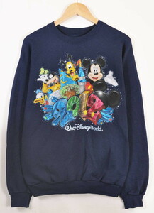Disney ディズニー ミッキーマウス ウォルト ディズニー ワールド キャラクター集合 スウェット メンズS(22586