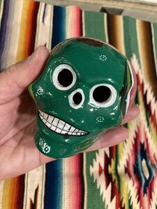 MEXICOメキシコタラベラ焼き陶器カラベラ死者の日シュガースカル骸骨8アメリカントリーインディアン西海岸サーフ世田谷ベースUSAビンテージ