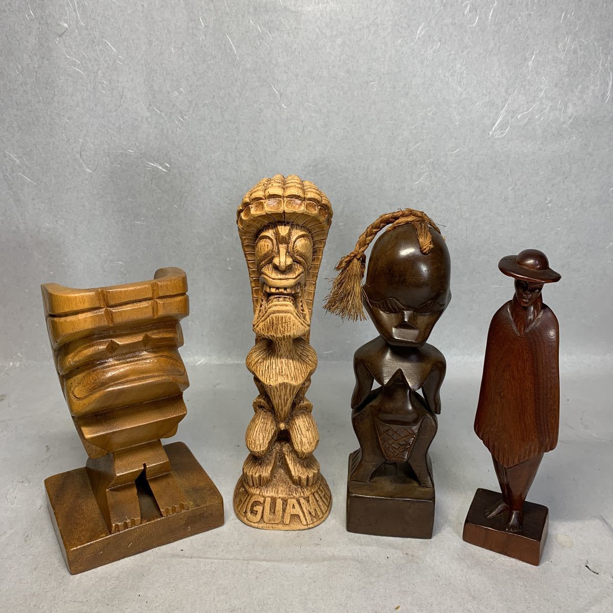 予約販売品】 フィリピン 木彫像 オブジェ 木製 木彫り 雑貨