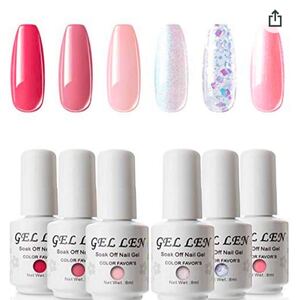 『新品未使用 Gellen ジェルネイル カラージェル (リボン) 8ml×6色セット』