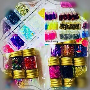 SALE(KKKー1・ランダム3点set!)ハーバリウム プリザーブド 花材 ビーズ スワロフスキー ハウダー