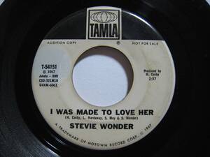 【7”】 STEVIE WONDER / ●白プロモ MONO● I WAS MADE TO LOVE HER US盤 スティービー・ワンダー 愛するあの娘に