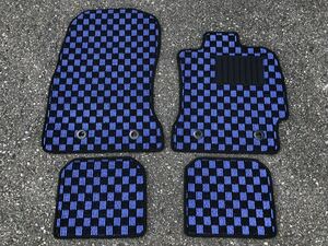 # free shipping # Subaru BRZ ZC6 previous term check blue blue black floor mat car mat domestic production new goods ( year :H24 year 3 month ~R3 year 8 month )
