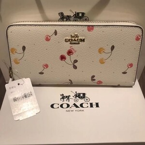 COACH コーチ 長財布 ペインテッドチェリープリント さくらんぼ