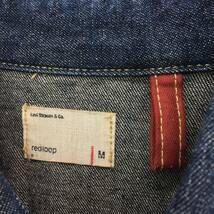 EZ2216●Levi's RED LOOP ユーズド加工 デニム ウエスタンシャツ●M●インディゴブルー 60599-50_画像6