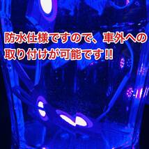 超爆光 24V LED COB シャーシマーカー タイヤ灯 作業灯 ダウンライト チップマーカー 低床4軸 デコトラ トラック用 ホワイト 100個セット_画像6