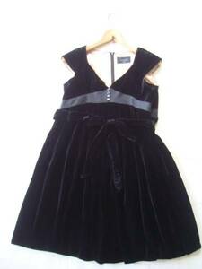 CHIHOISNOIR T.Hisai ブラック ベルベット ワンピースドレスドレス ビロード 別珍 黒