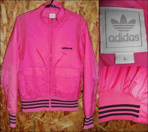 L adidas ORIGINALS Adidas Originals cotton inside nylon jacket pink Rider's ski stadium jumper K20A388