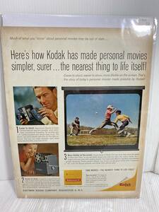 1963年7月5日号LIFE誌広告切り抜き【Kodak コダック/カラームービーフィルム】アメリカ買い付け品60sビンテージインテリア映像