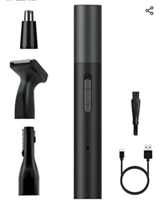 新品未使用 1台4役 鼻毛カッター エチケットカッター USB充電式 水洗い可能