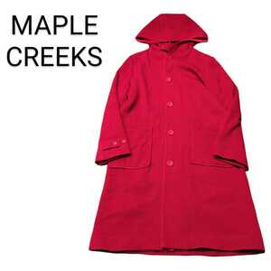 MAPLE CREEKS フード付き ウールロングコート