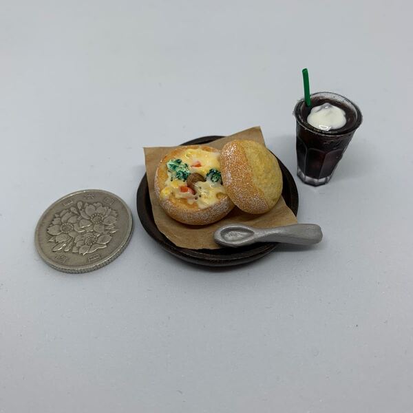 ミニチュアフード/パングラタン&アイスコーヒー付き