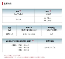 (マキタ) 充電式ブロワ UB145DZ 本体のみ ロングノズル付 全長843mm 最大風量3.1m3/min 最大風速66m/s 14.4V対応 makita_画像4